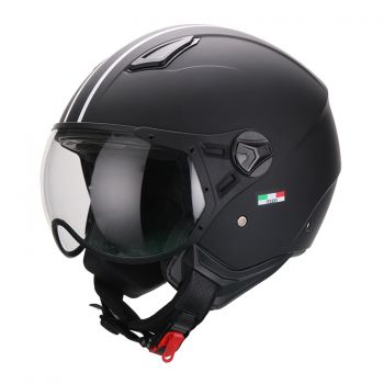 Helm Vito Jet moda / mat zwart & zwarte binnenkant