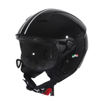 Helm Vito Jet moda / glans zwart & zwarte binnenkant