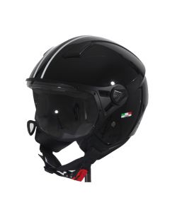 Helm Vito Jet moda / glans zwart & zwarte binnenkant