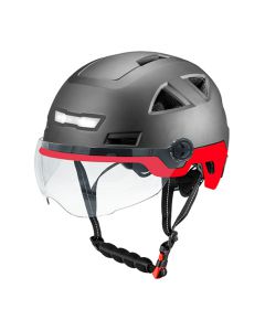 Helm Vito E-City (Speed Pedelec) Rood met scherm