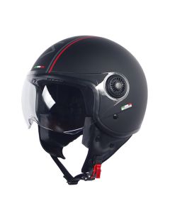 Helm vito jet loreto  / mat zwart